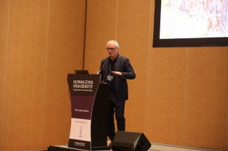 David Pontarini, Founding Partner, Hariri Pontarini Architects, navigates the challenges and transformative power of urban redevelopment in Toronto in his presentation, “Building Societal and Skyline Topology: Unlocking Four Super-Sites in Toronto.”