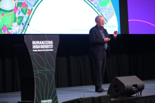 Patrick Bellew, Principal, Atelier Ten and recipient of the 2023 Fazlur R. Khan Lifetime Achievement Award, relates highlights from his career to the theme “Humanizing High Density.”