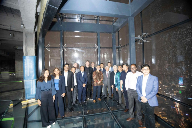 Attendees got an extra treat with a swift ride to the 116th floor observatory, where they could walk on a glass floor more than 500 meters in the air.