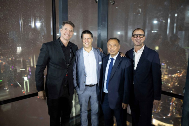 Attendees got an extra treat with a swift ride to the 116th floor observatory, where they could walk on a glass floor more than 500 meters in the air.