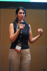 Ilkay Standard, Founder & Associate AIA at GenX Design & Technology, answers questions from the audience in the session, “Density, Well-Being and Social Value.”