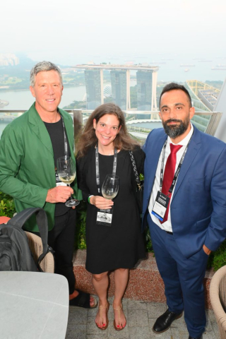 The Opening Networking Reception at the 2023 CTBUH International Conference, kindly sponsored by Surbana Jurong and hosted by CapitaLand, took place at CapitaSpring, a 276-meter-tall office and hotel building, with spectacular green spaces on both the rooftop and at the tower’s midpoint.